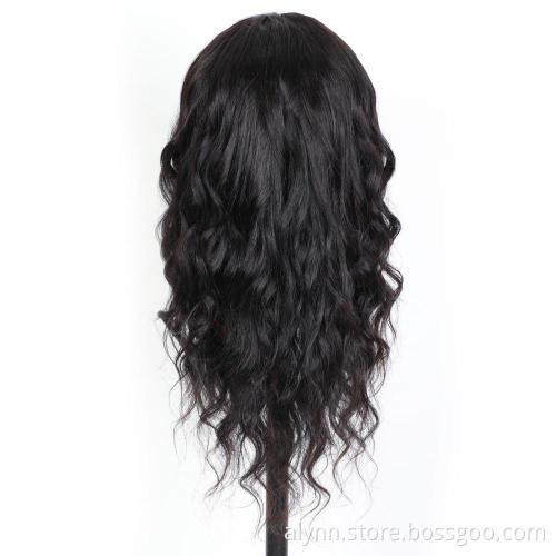 Transparent Body Wave Wig 13x4 Lace Front Wig Long Black Human Hair Wigs
